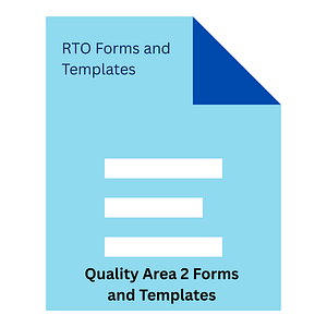 Quality Area 2 Forms and Templates